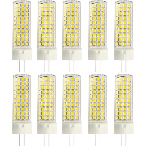 AUTRUCKER 10pc Ampoule LED maïs, perles LED, convient aux fours à micro-ondes, culot céramique à double broche, G4-12W, lumière chaude (1/4)