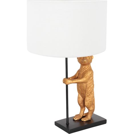 Anne Lighting - tischlampe - Animaux - schwarz - leinen metall - (1/4)