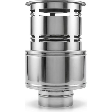 MAKA Terminale Botte Ripresa Canna Fumaria Coassiale Doppia Parete Inox Ø 100/150 mm (1/5)
