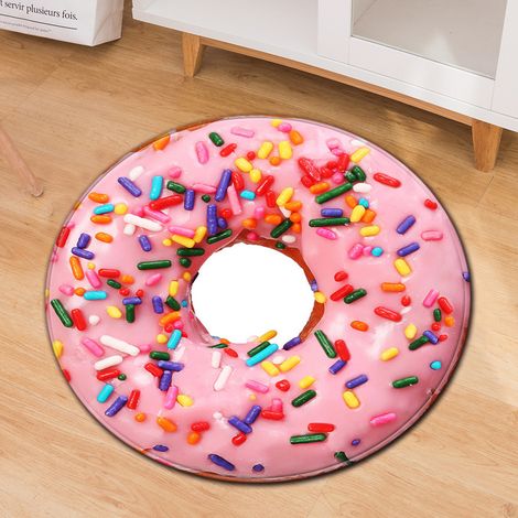 MINKUROW Tappeti Rotondi Antiscivolo Soggiorno Camera Da Letto Cucina Cerchio Tappeto Asilo Nido Tappeto Per Bambini 24 Pollici (1/4)