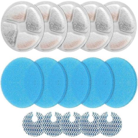 Filtre pour fontaine à eau pour chats, compatible avec les fontaines à eau rondes de 2 L/67 oz. (1/5)