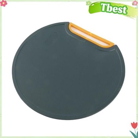 Tbest planche à découper de cuisine Planche à découper ronde antidérapante en PE pour fruits et légumes, culinaires planche (1/5)