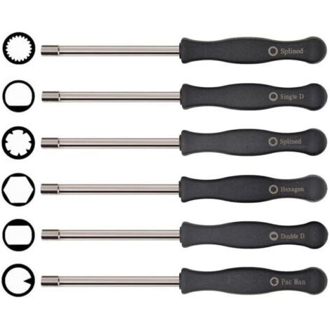 Jeu de tournevis pour carburateur, outil de réglage 6 pièces adaptable sur Husqvarna 125 135 136 137 141 141 235 235e 236 236e 240 240e 435 435e 440e de McCulloch Partner tronçonneuses Poulan