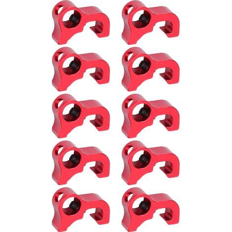 Kit de verrouillage de disjoncteur Miniature, dispositif de verrouillage de Circuit imprimé en aluminium de 8mm, 10 pièces, DZS08-1 rouge (1/5)