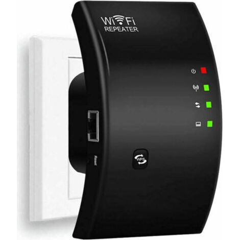 WLAN-Repeater, leistungsstarker WLAN-Verstärker, N300 WLAN-Extender, WLAN-Signalverstärker, 1 Ethernet-Anschluss, Reichweite bis zu 200 m², einfache Installation, kompatibel mit allen Internet-Routern