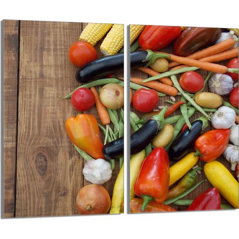 Glasschutzplatte für den Herd 2x30x52 Gemüse (1/5)