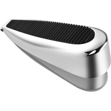 Butée de porte à ressort avec protection murale – Robuste, hauteur réglable, base en caoutchouc antidérapante, résistante au vent, sans perçage, anti-collision – Finition Argentée (1/5)
