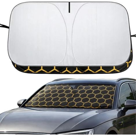 Pare-soleil avant de voiture, 142 x 70 cm, protection solaire, pliable, réfléchissant, protection UV (1/5)
