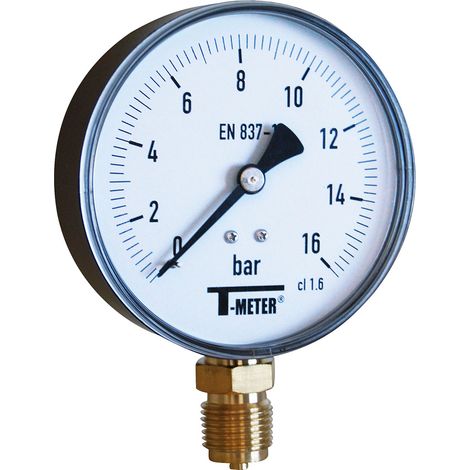 Manomètre ABS à cadran sec RADIAL Mâle 1/2" (15/21) - Ø100 - 0 à 25 bar - Sferaco (1/2)