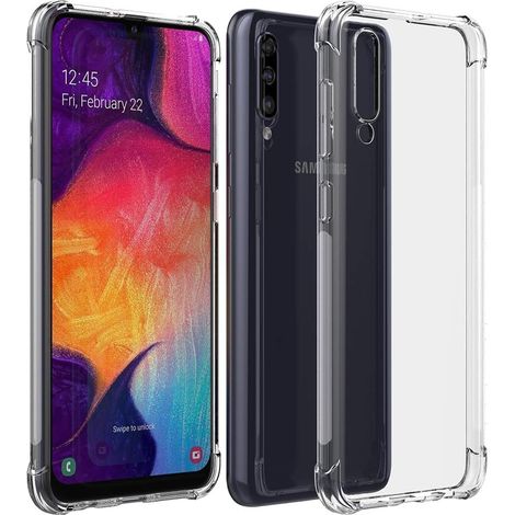 Hülle für Samsung Galaxy A70, transparente Silikonrückseite, flexibel (1/5)