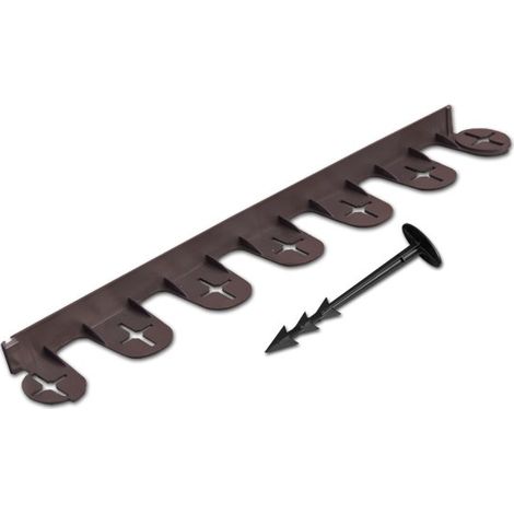 Bradas Umrandung Rasenkante Gartenzaun für Rasenbeete braun 75m PALISGARDEN 0125 (1/2)