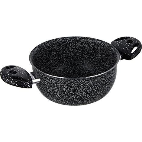 Home Casseruola Due Manici Antiaderente Stone Cm18 Pentole E Preparazione Cucina, Antracite, 18 cm (1/4)