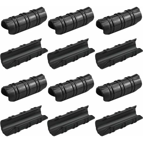 100 Stück Gewächshaus-Clips, 25 mm, langlebige Befestigung für Gewächshaus, Plane und Gartenschläuche (schwarz)
