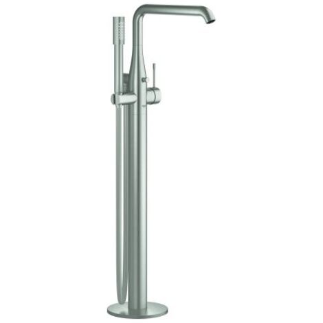 Grohe Essence - Badewanne Einhebelmischer, Bodenmontage, SuperSteel 23491DC1