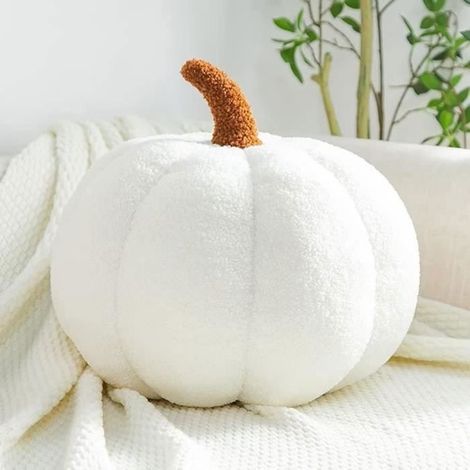 Halloween-Kürbiskissen – Kuscheliges Plüschtier – Herbstdekoration – Sanftes Orange für Gemütlichkeit