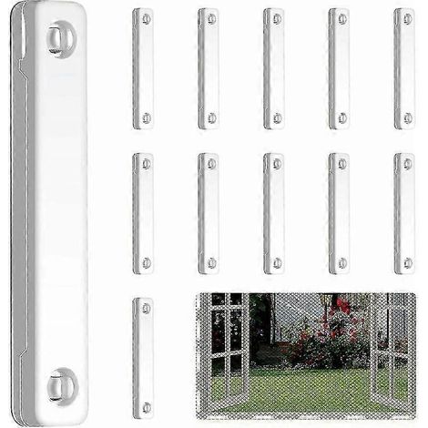 Magnet für Moskitonetze am Fenster, 12 Stück Magnetclips für Moskitonetze, starke selbstklebende Magnete, Edition 0301 (1/5)
