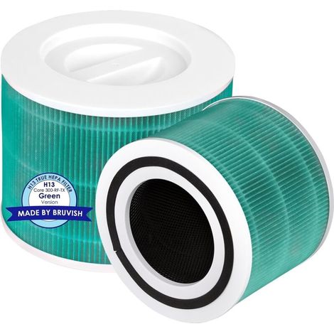 (2 pièces) Core 300 Core 300S Filtre de rechange pour les purificateurs d'air LEVOIT Core 300 et Core 300S, filtre H13 True Hepa, filtres HEPA 3 en 1, Vert Core300 Core300S, Comparé au Core 300-RF-TX (1/5)