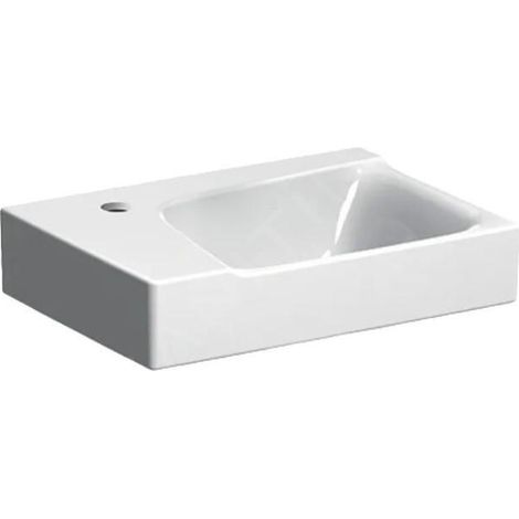 Geberit Xeno 2 - Lave-mains 40x28 cm, avec 1 trou à gauche, sans trop-plein, avec KeraTect, blanc 500.528.01.1 (1/5)