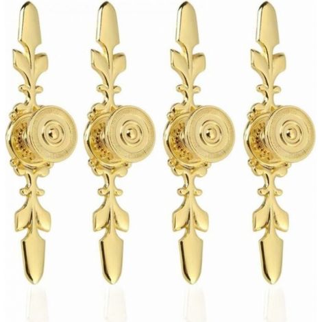 BEBUSINGOTO 4 Stück (Gold) Schubladengriffe im Vintage-Stil aus Zinklegierung, Möbelgriffe für Schubladen, Schränke, Kommoden, Kleiderschränke, inklusive Schrauben, Wohnaccessoires (1/5)