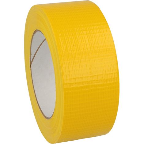 tecuro Gewebeband 518, 140 my, PE-beschichtetes Gewebe, gelb 48 mm x 50 m (1/2)