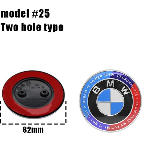 (2 emblèmes bleu tonnerre et blanc, 2 pièces) - Logo de capot avant et de coffre arrière pour BMW M G20 G32 G11 X3 X5 X4 X6 X7 G30 G12 F40 F30 X1 Accessoires (1/5)