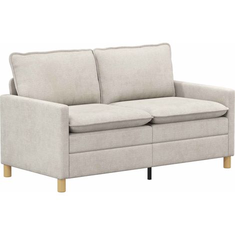 Sofa Creme 156 x 81 x 87,5 cm Polyester vidaXL (1/5)
