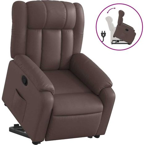 Maison Exclusive - Sillón reclinable elevable cuero sintético mar (1/5)