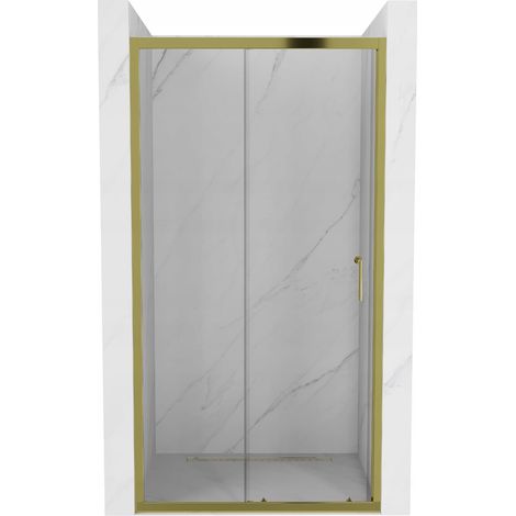 Mexen Apia porte de douche coulissante 135 cm, transparent, doré - 845-135-000-50-00