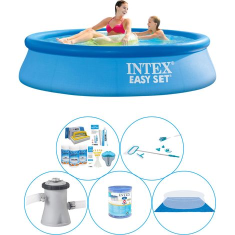 Piscine avec accessoires - 6 pièces - Intex Easy Set Ronde 244x61 cm - Prix compétitif, livraison rapide! (1/5)