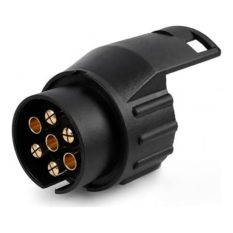 Car Trailer Plug Adapter, 7 Pin to 13 Pin Converter, Compatible with Most European Vehicles, Secure Connection and Reliable Signal Transmission (1/5)