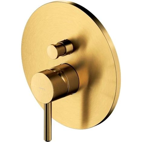 OMNIRES Y - Grifo empotrado para 2 dispositivos, con cuerpo de montaje, oro cepillado Y1235GLB (1/2)