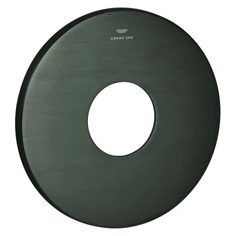 GROHE rosace 48615, ronde, pour sets de finition de mitigeur monocommande, hard graphite brossé, 48615AL0