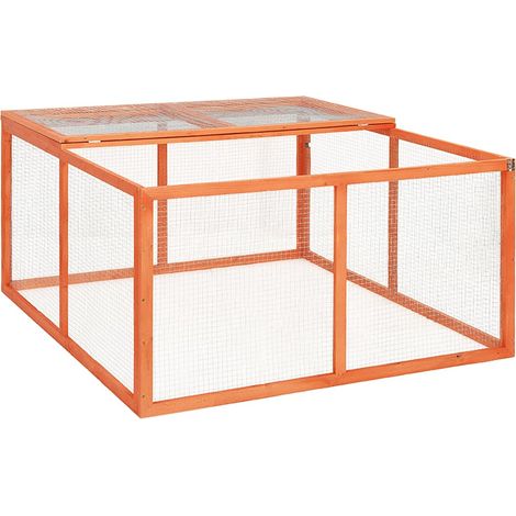 170876 vidaXL Rabbit Hutch 124x120x60 cm Solid Firwood (1/5)
