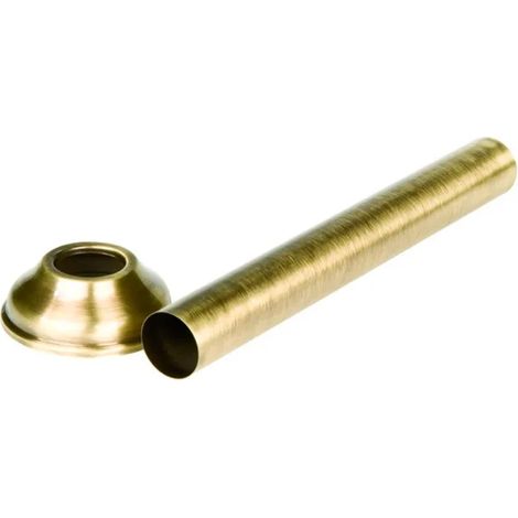 TUBO DIRITTO PER WC CON ROSONE COLORATO ø30x250 BRONZATO   PORTA & BINI RUBINETTERIE SNC