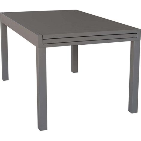 Mesa de jardín rectangular extensible de aluminio 135/270x90x75h cm color taupe mod. Hawaii