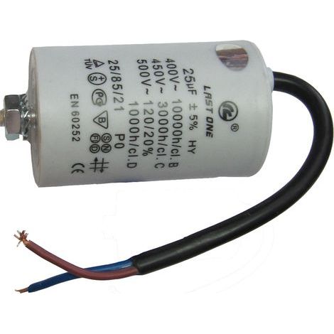 Condensateur moteur 14µF 450VAC – Ø42mm x 70mm – Boîtier autoextinguible – Pour appareils électroménagers - Ct14mf450v