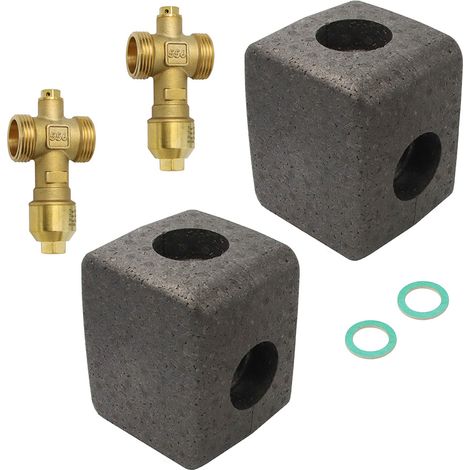 2 x Sicherheitsventil und Isolierung G 1"/DN25 LK 556 Set