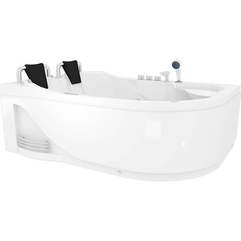 Whirlpool Topausstattung Pool Badewanne Eckwanne Wanne W23H-R 120x182cm (1/5)