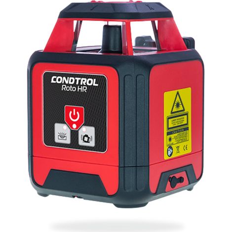 Laser Rotatif ROTO HR Rouge - Niveau Portée avec Cellule 500m - Faisceau Rouge Point d'Aplomb - Bluetooth - Livré avec Accessoires