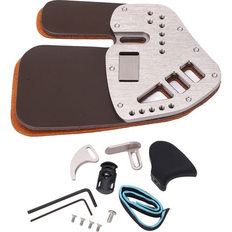 Protecteur de Doigts en Cuir pour Tir à l'Arc, Accessoire de Protection pour Arc Recurve, Équipement d'Entraînement Argenté (1/5)