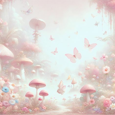 Papier peint panoramique Enfants - Féerique - 130 cm x 130 cm (1/2)