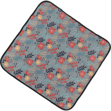 Tapis de rempotage pliable en tissu Oxford pour fleurs, bonsaïs et plantes succulentes, idéal pour l'entretien des plantes d'intérieur et d'extérieur. Gris à fleurs. (1/5)
