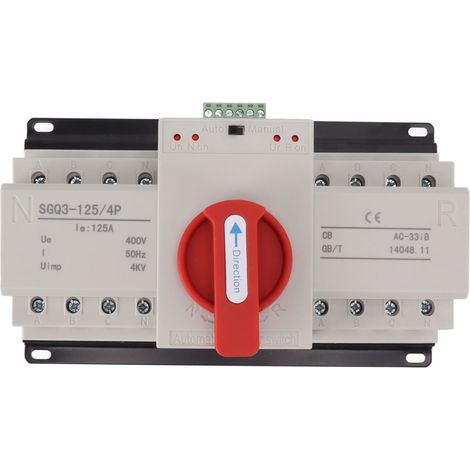 Interrupteur de Transfert Automatique 400V 125A Double Alimentation pour Maison - Mode Auto/Manuel (1/5)