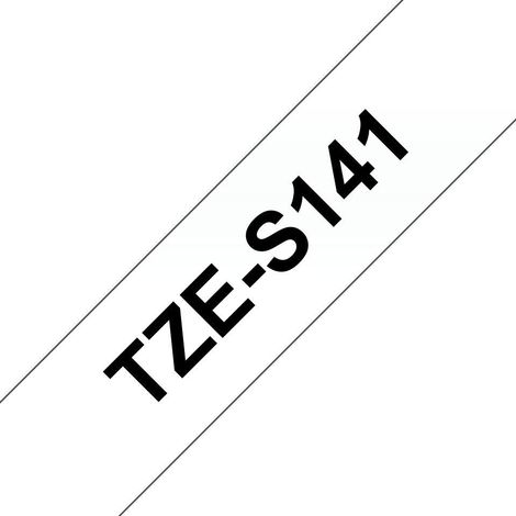 Brother Klebeband Schwarz auf Transparent 18 mm TZeS141, TZ, 8 m, 1 Stück, Blisterverpackung, 1,8 cm, TZES141