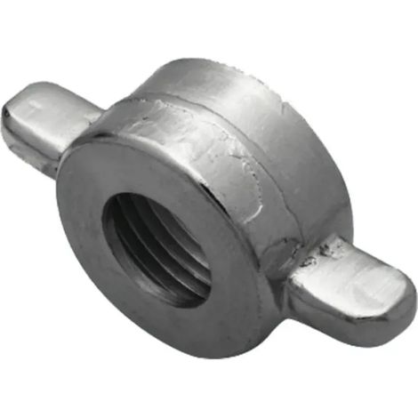 Écrou à ailettes 5/8 pouce pour tuyau de bière ou CO2, en laiton nickelé, montage facile sans outil, dimensions 26x14x5 mm, idéal pour restauration et bar