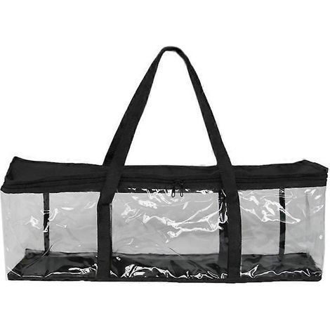 Sacoche portable pour CD avec poignées de transport, sac de rangement pour DVD et organiseur de livres-61x22cm-Black (1/2)