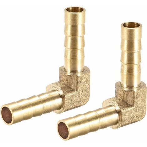 Karte 2 Stück 6 mm Schlauchanschluss aus Messing mit Widerhaken, 90-Grad-Winkel-Rohrkupplung (1/3)