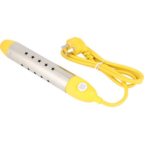 Thermoplongeur en acier inoxydable, tige chauffante, chaudière à eau à mise hors tension automatique (2500W, 1.5m, jaune) (1/5)