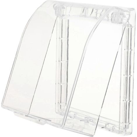 Cache-sonnette, housse de protection pour sonnette extérieure, protection anti-pluie-11.50X10.00X4.50CM-Transparent (1/3)