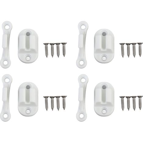 Support de porte nylon 4 paires pour camping-car, caravane, bateau – épaisseur 3–35 mm – fixation robuste sans rayures (1/5)